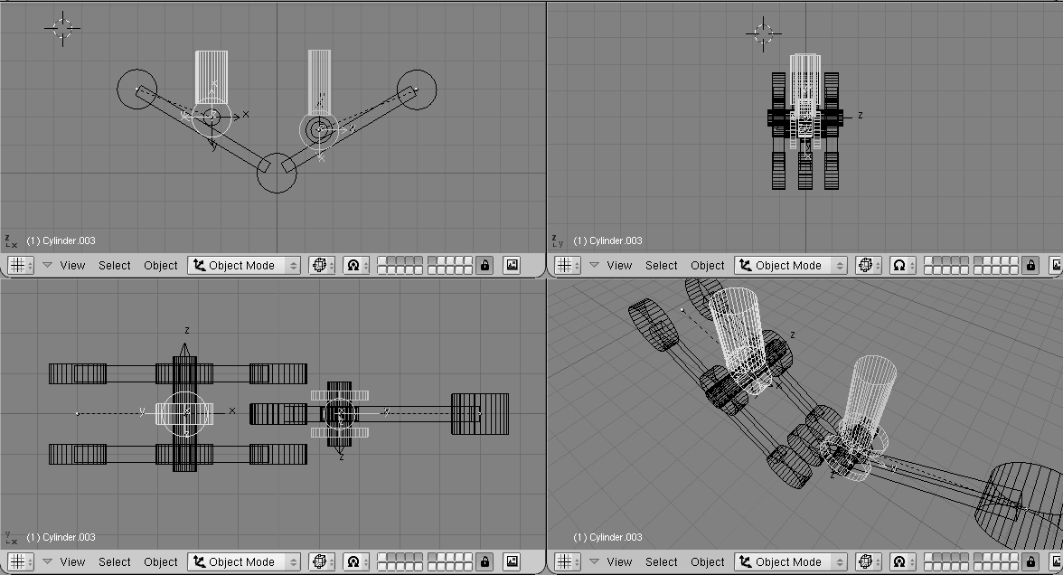 Hydraulic piston on the arm.