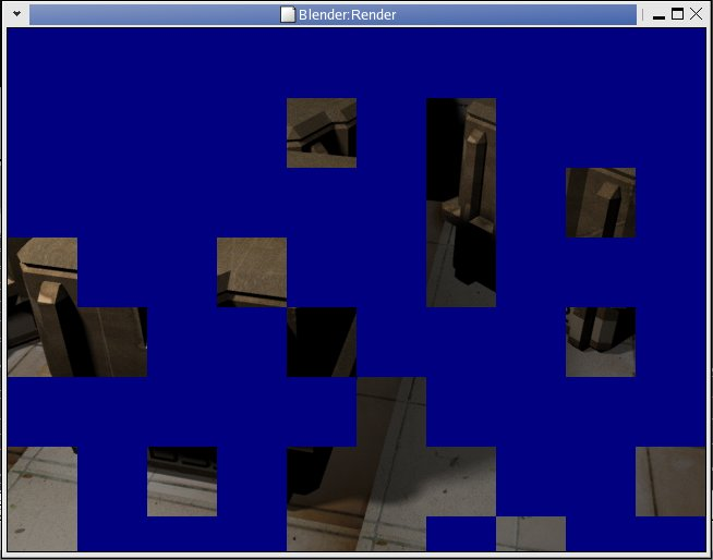 The rendering in progress for Yafray XML disabled.