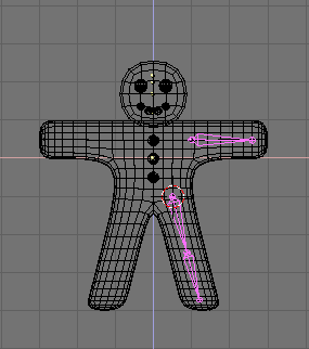 Adding the second and third bones, a leg bone chain.