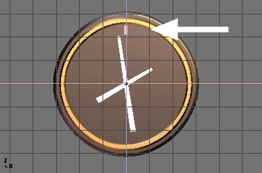 Hour mark indicated by the arrow