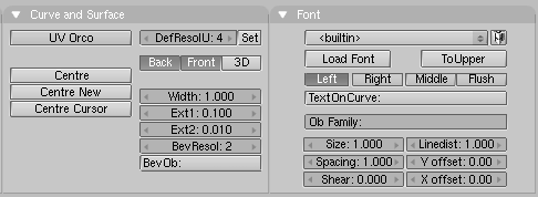 Text settings