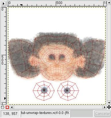 Using the UV map as reference for texture maps.
