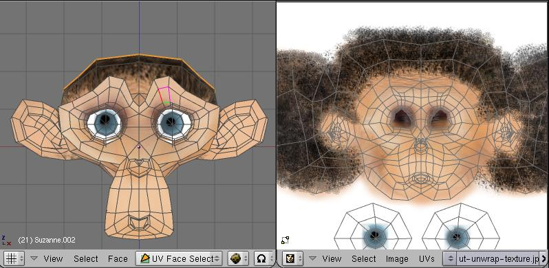 Adjusting the colour texture map.