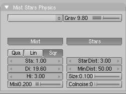 Star settings.