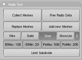 Radiosity Buttons for Subdivision
