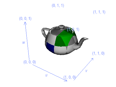 A sample 3-D texture on a teapot.