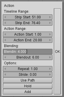 NLA Action Strip Options