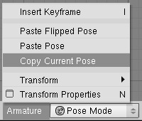 Pose Mode Button.