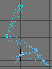 Moving the leg.