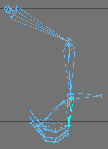 Setting the IK solver for the wrist. Selecting the bone.
