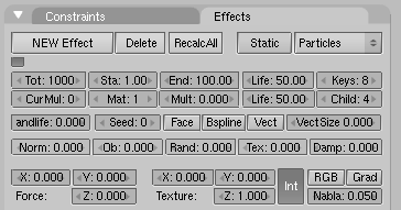 The Particle Buttons.