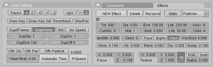 Setting Dupliverted Particles.