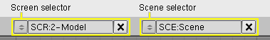 Screen and Scene selectors