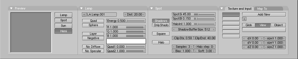 The Hemi lamp settings