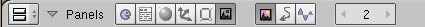 The Rendering buttons window buttons.