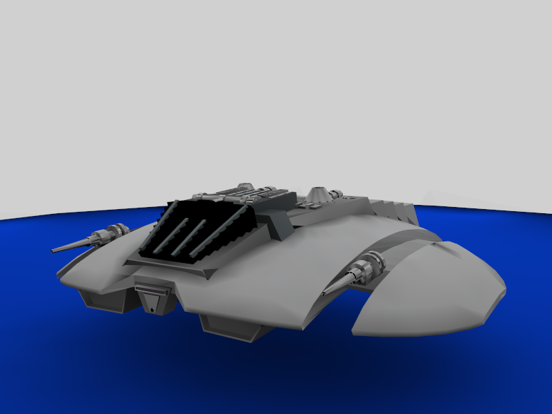 Rendering of the radiosity solution.