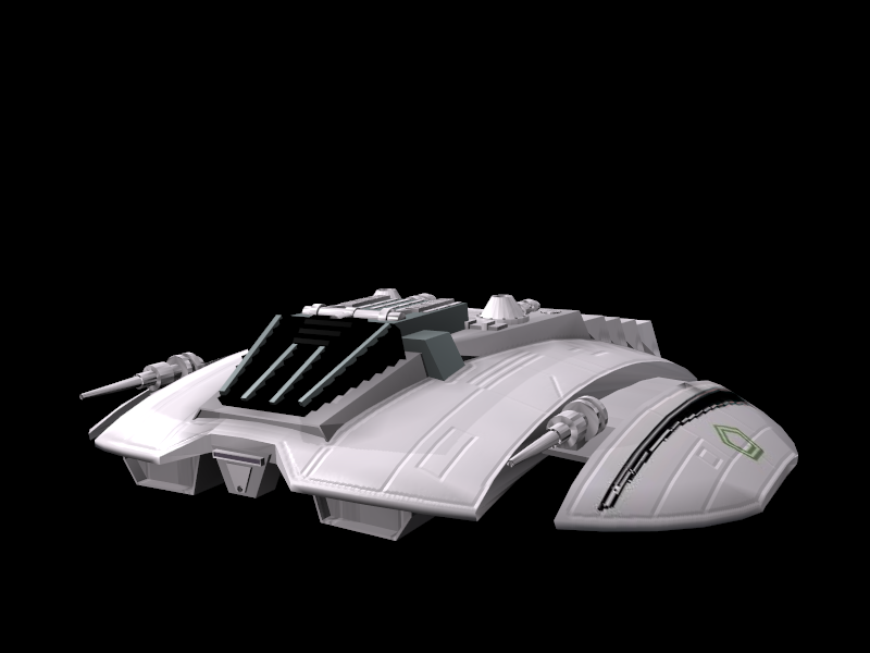 Radiosity rendered Cylon Raider.
